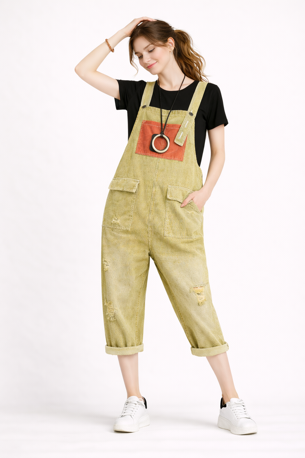 Overol de mezclilla tipo harem - Berta