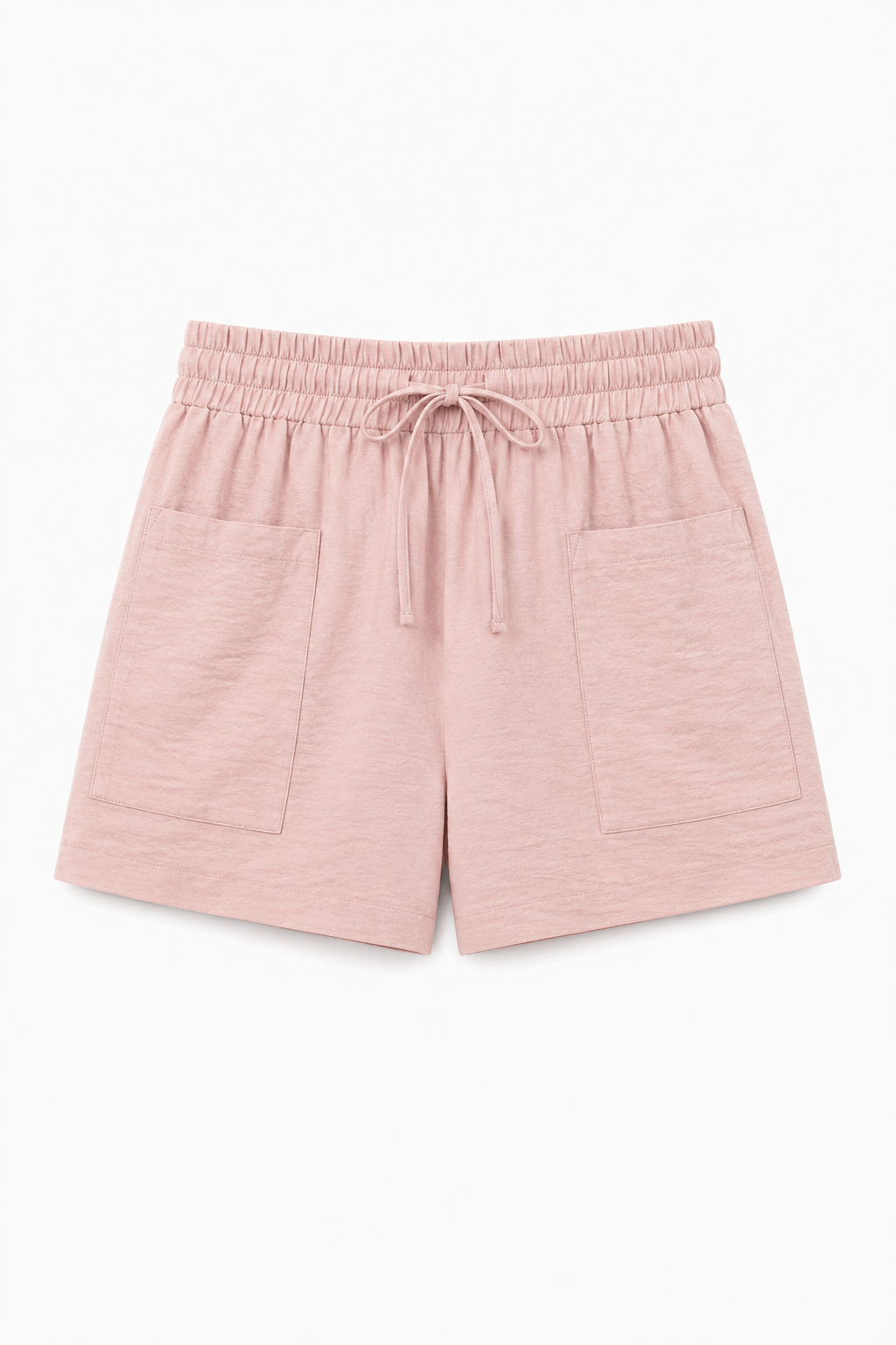 Short mujer cintura elástica lazo bolsillos parche pierna amplia casual - Lanni