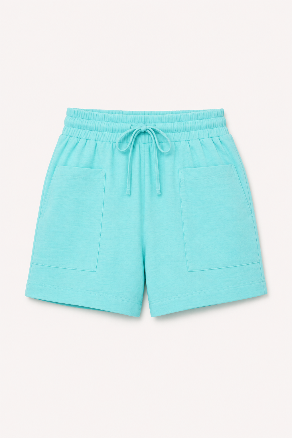 Short mujer cintura elástica lazo bolsillos parche pierna amplia casual - Lanni
