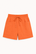 Short mujer cintura elástica lazo bolsillos parche pierna amplia casual - Lanni
