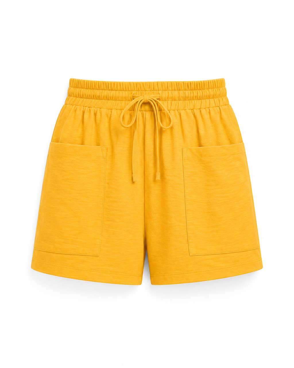 Short mujer cintura elástica lazo bolsillos parche pierna amplia casual - Lanni