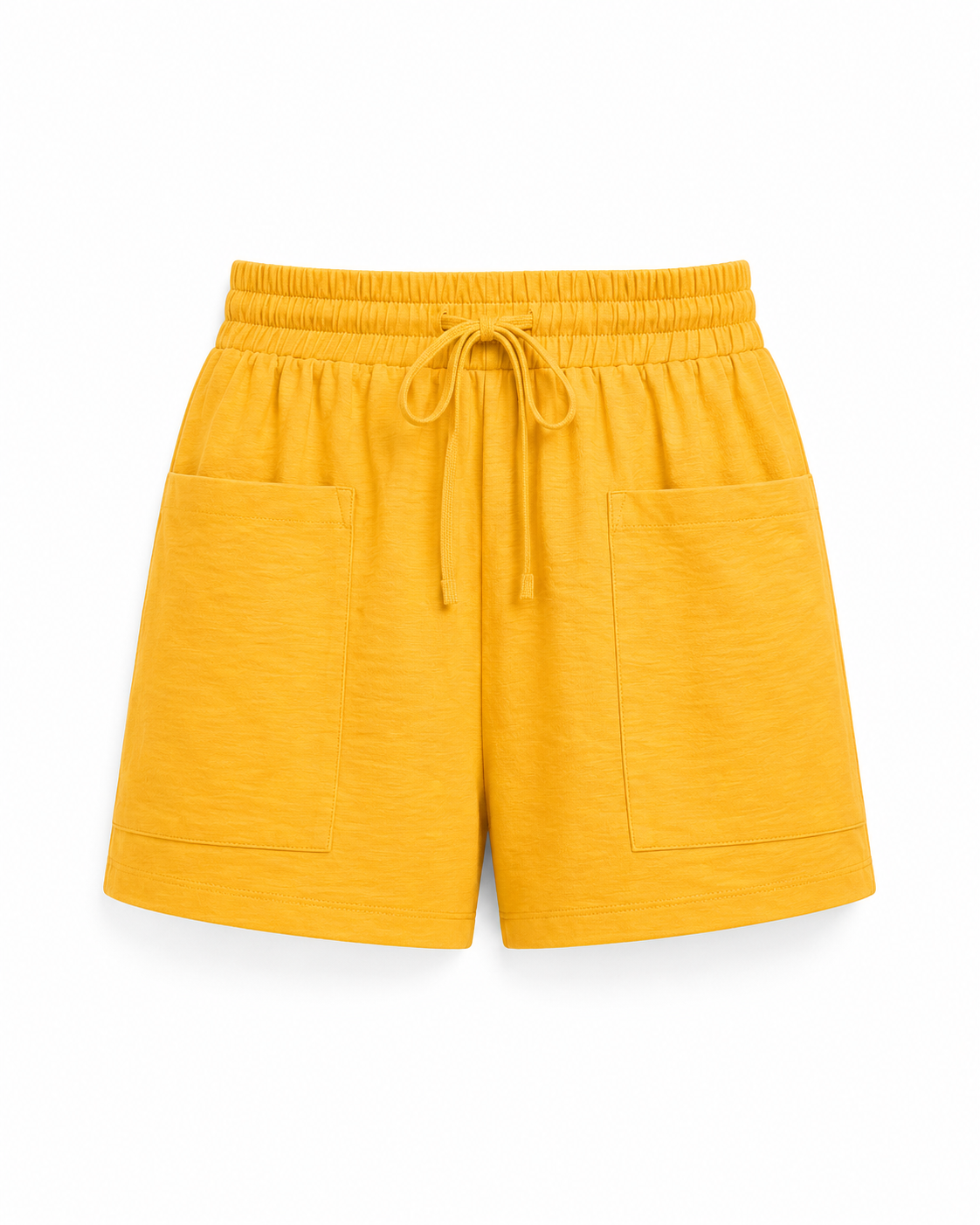 Short mujer cintura elástica lazo bolsillos parche pierna amplia casual - Lanni