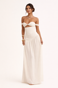 Vestido maxi abertura frontal para mujer - Helga