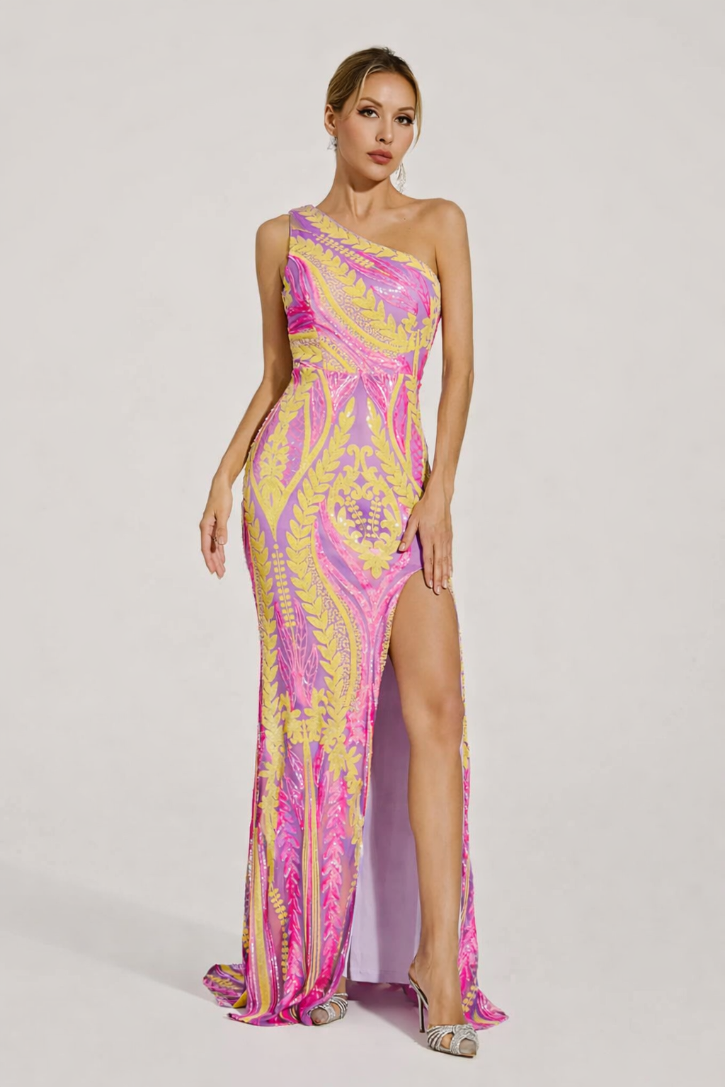 Vestido maxi abertura lateral para mujer - Waltraud