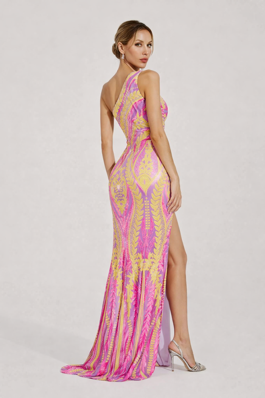 Vestido maxi abertura lateral para mujer - Waltraud