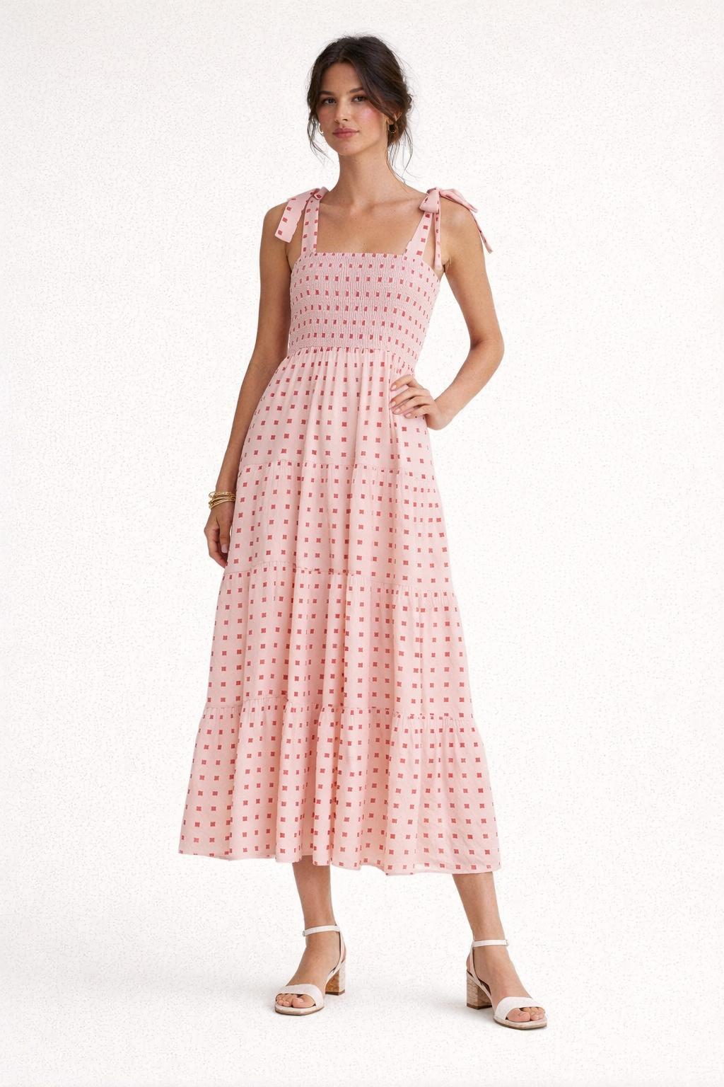 Vestido midi estampado geométrico para mujer - Liesel