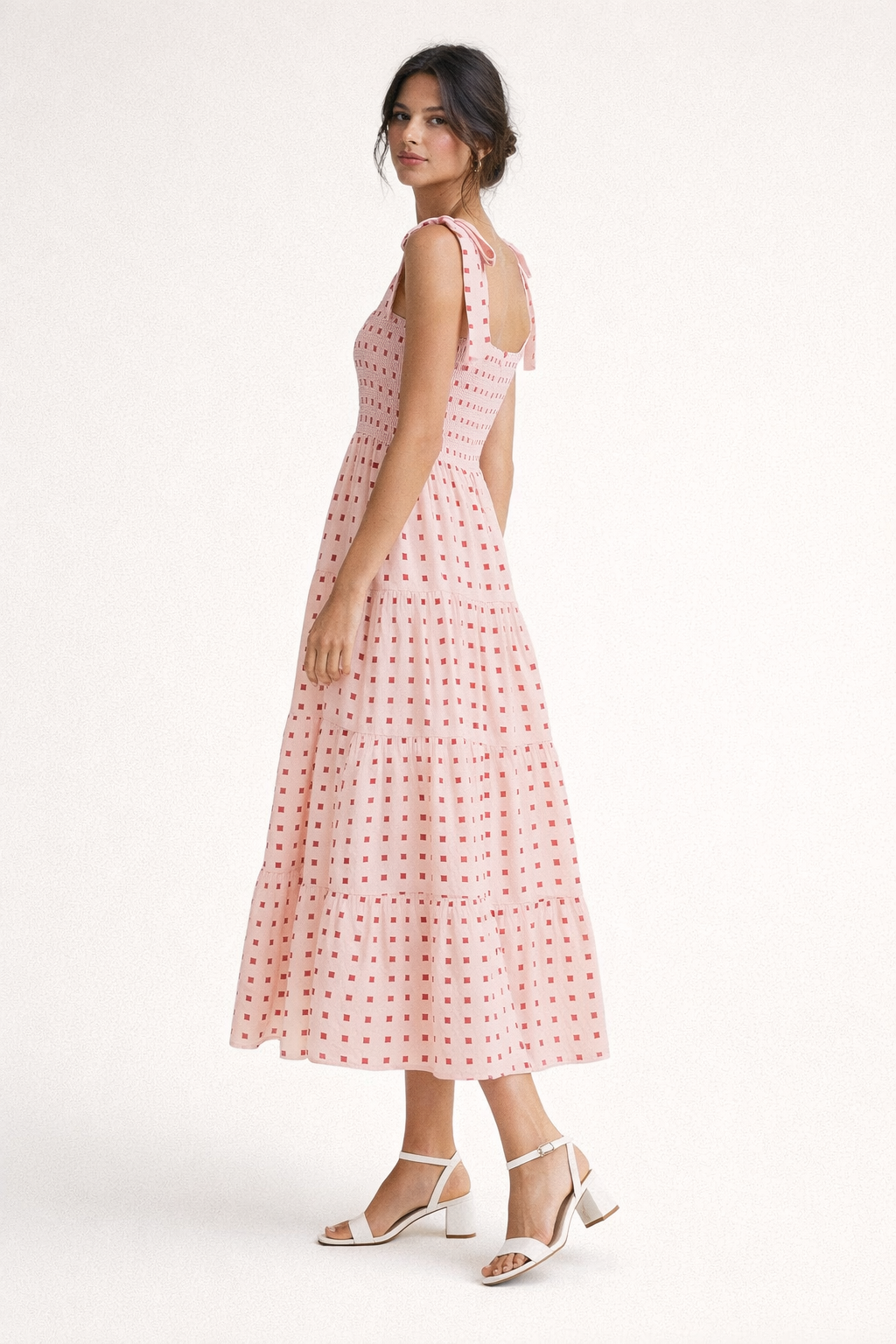 Vestido midi estampado geométrico para mujer - Liesel