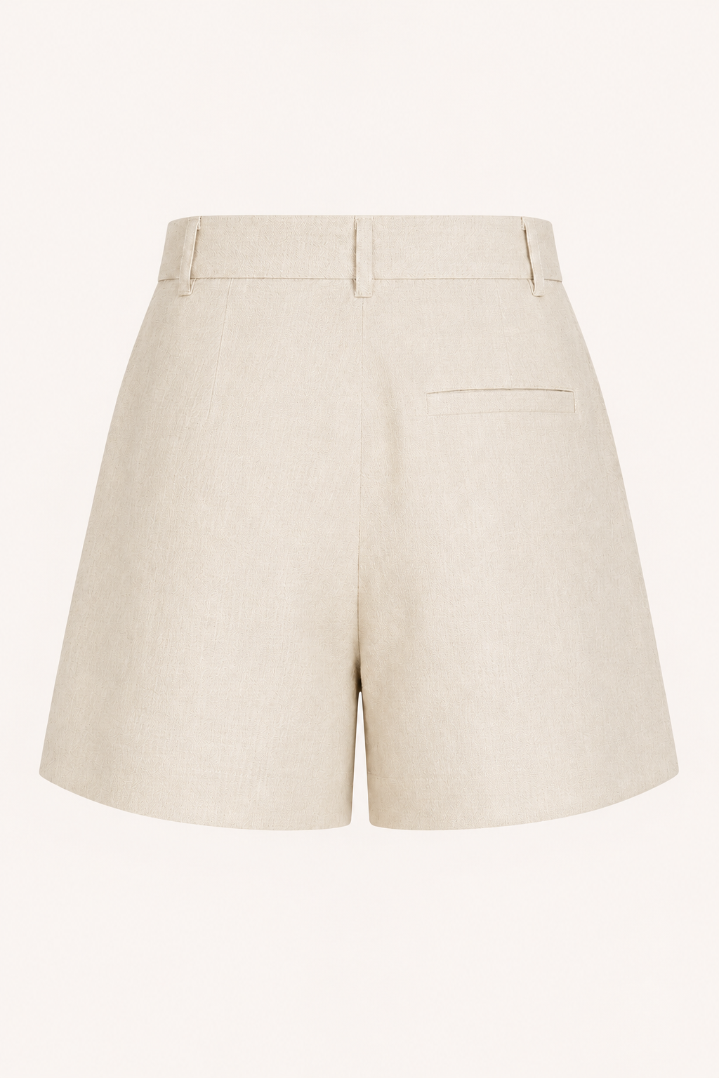 Short mujer lino algodón tiro alto pinzas frontales trabillas cinturón - Holly