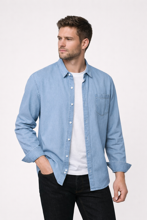 Camisa casual botones frontales para hombre - Dieter