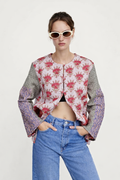 Chaqueta de primavera con estampado patchwork para mujer - Gerlinde