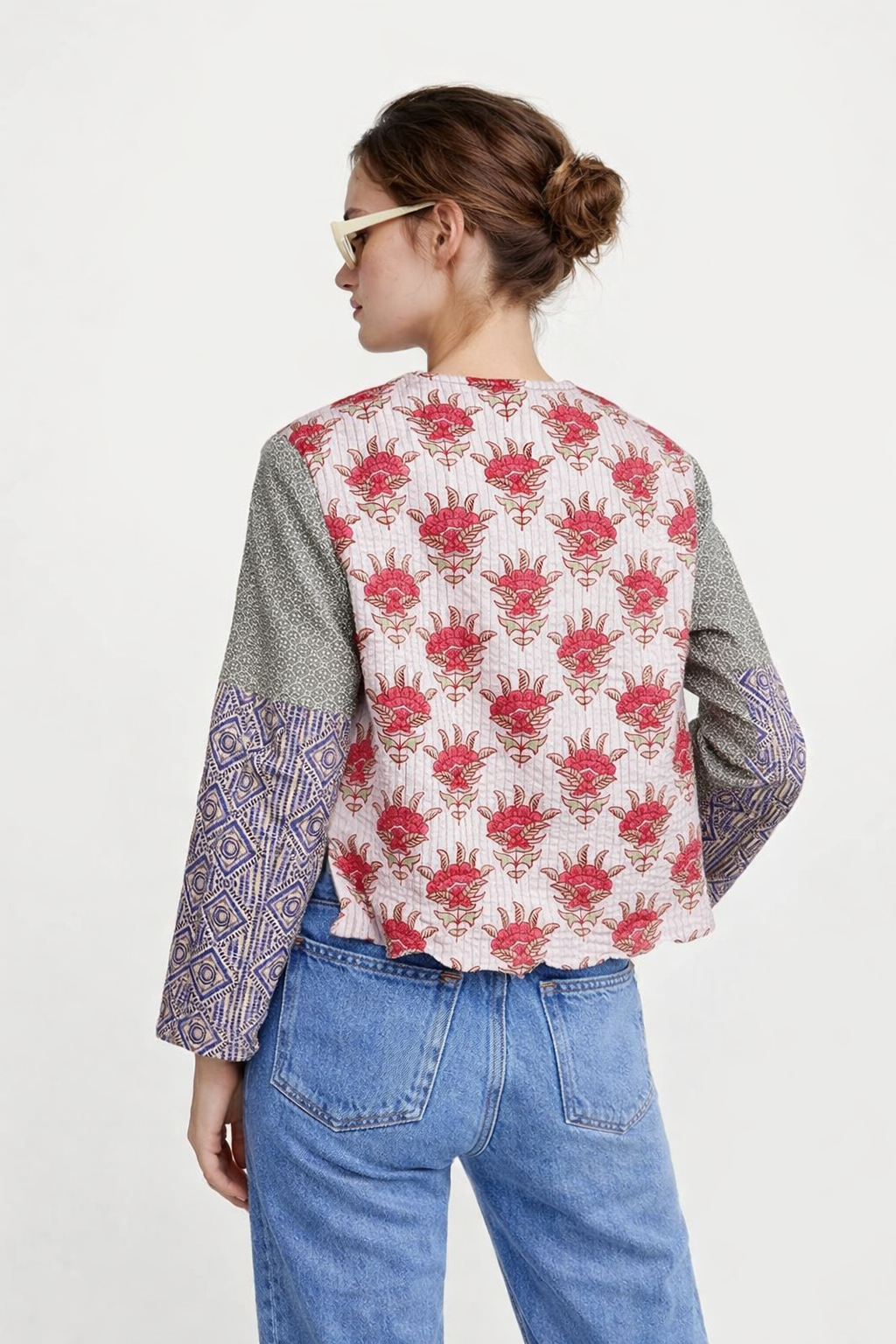 Chaqueta de primavera con estampado patchwork para mujer - Gerlinde