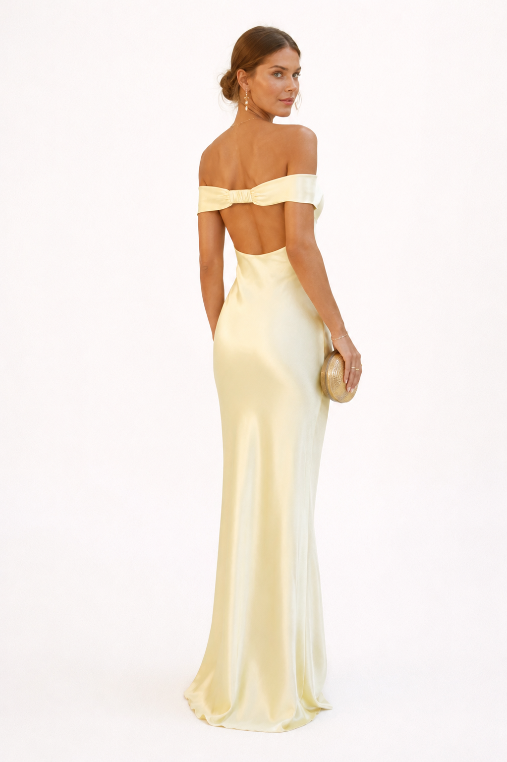 Vestido largo de hombros descubiertos para fiesta para mujer - Lea