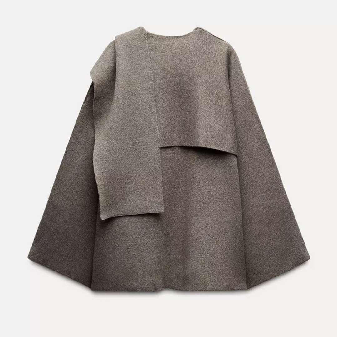 Capa mujer chic patrón contemporáneo paño agradable - Doriane
