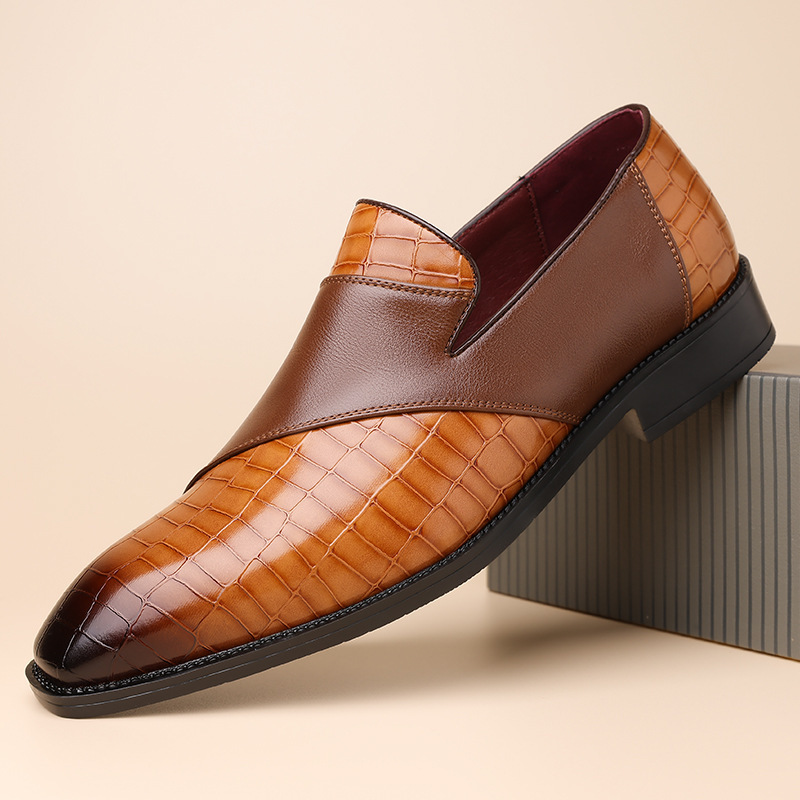 Loafers de piel vegana con textura grabada para hombre - Barret