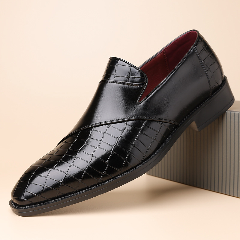 Loafers de piel vegana con textura grabada para hombre - Barret