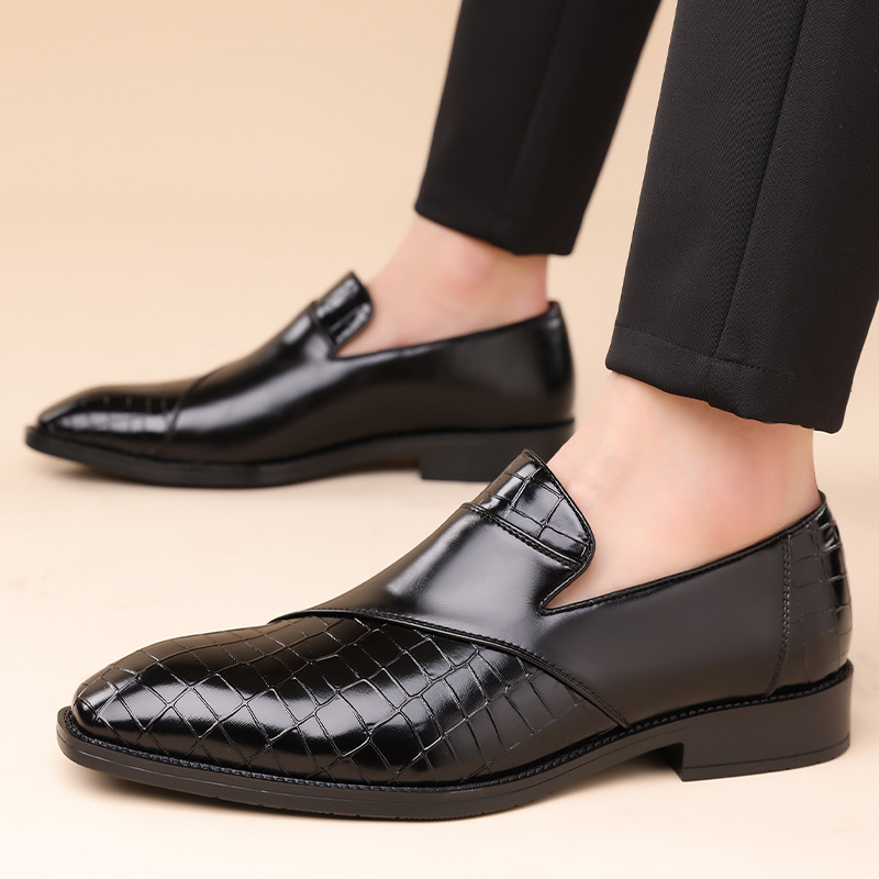 Loafers de piel vegana con textura grabada para hombre - Barret