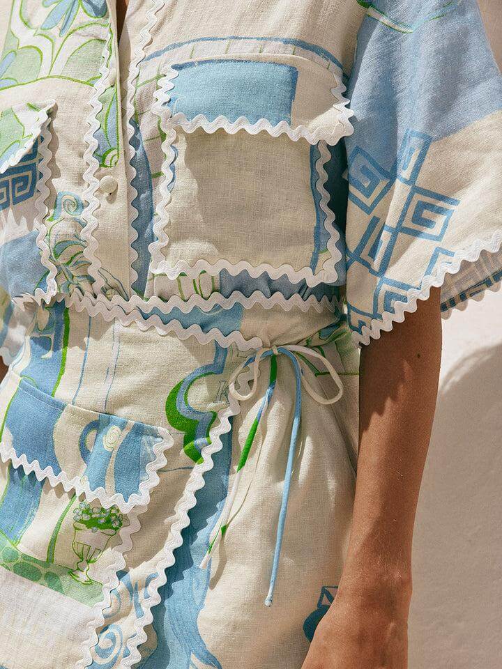 Conjunto para mujer estampado veraniego con lazo - Kelly