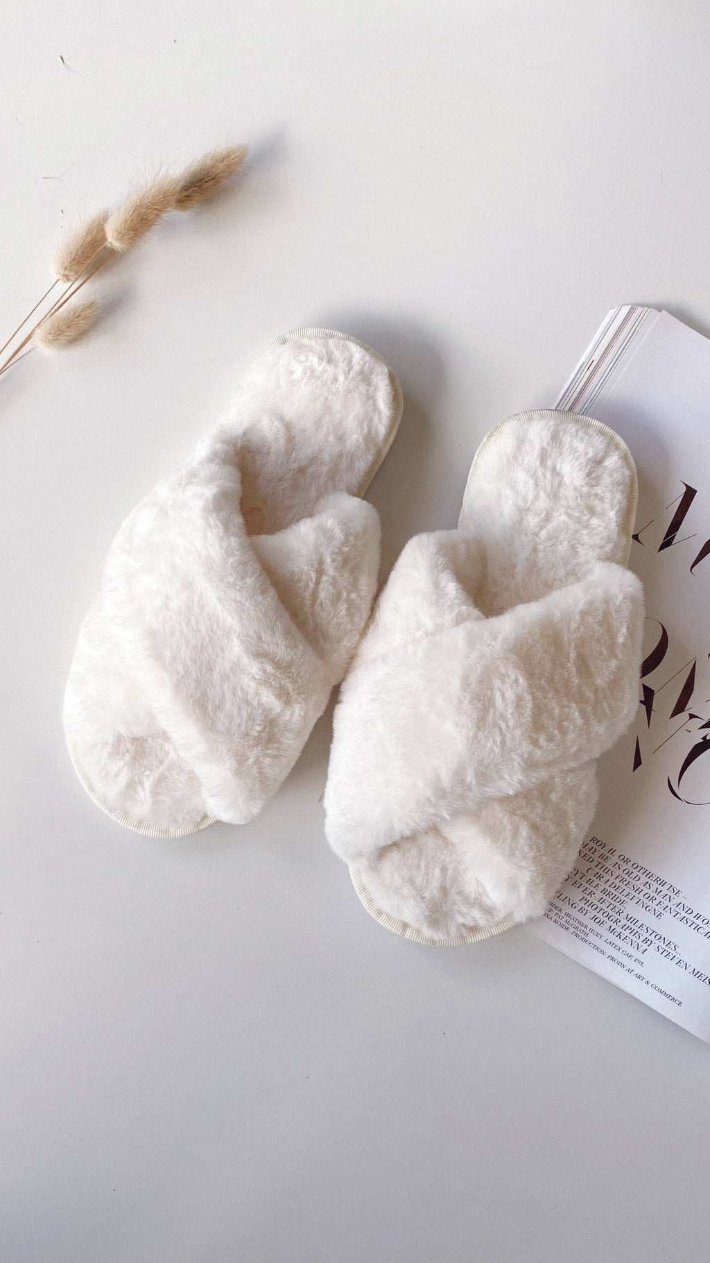 Zapatillas casa mujer pelo sintético tiras cruzadas interior afelpado cálido - Jeessy