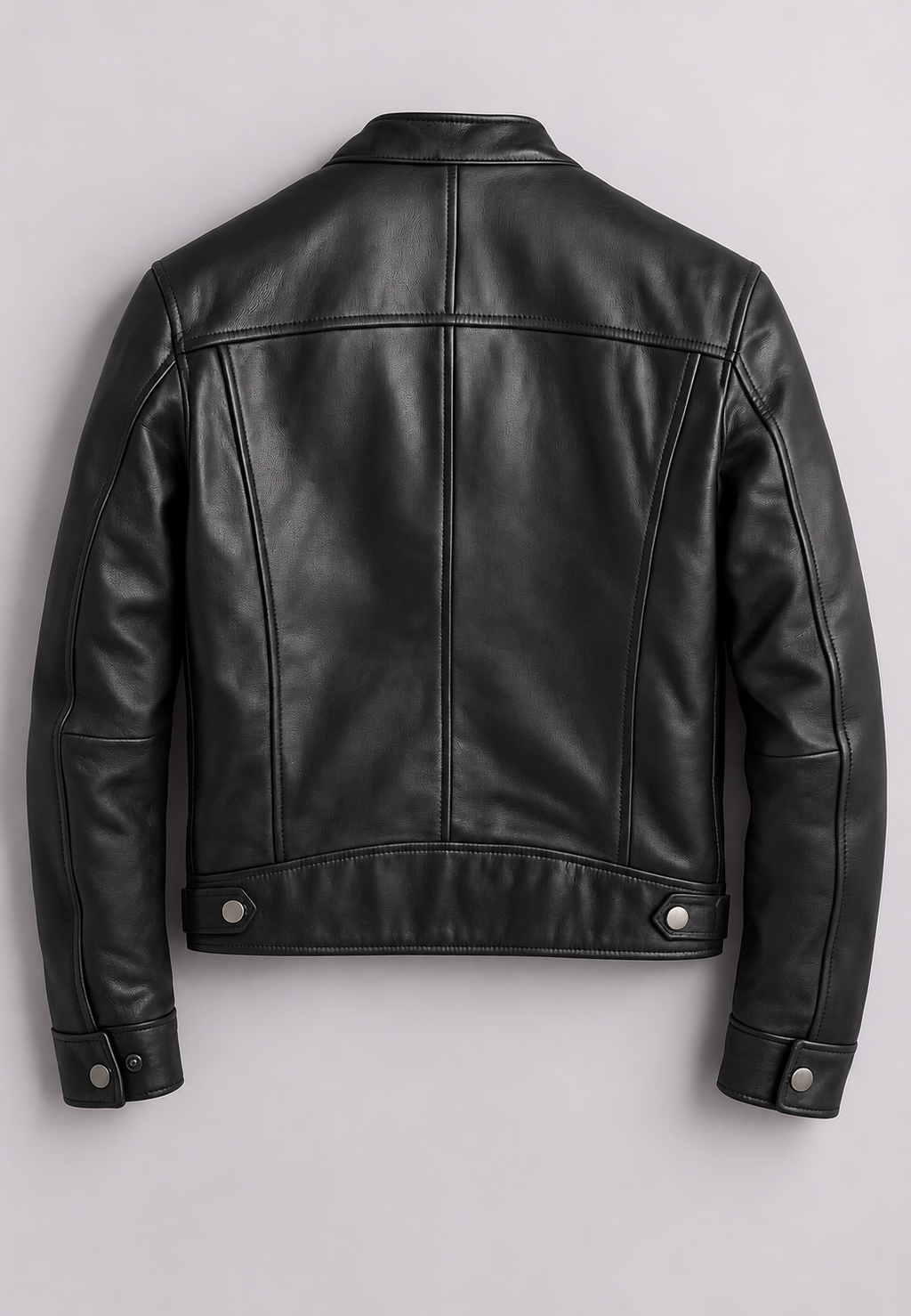 Cazadora biker hombre efecto piel cuello mao cuatro bolsillos cremallera corta - Kaelor
