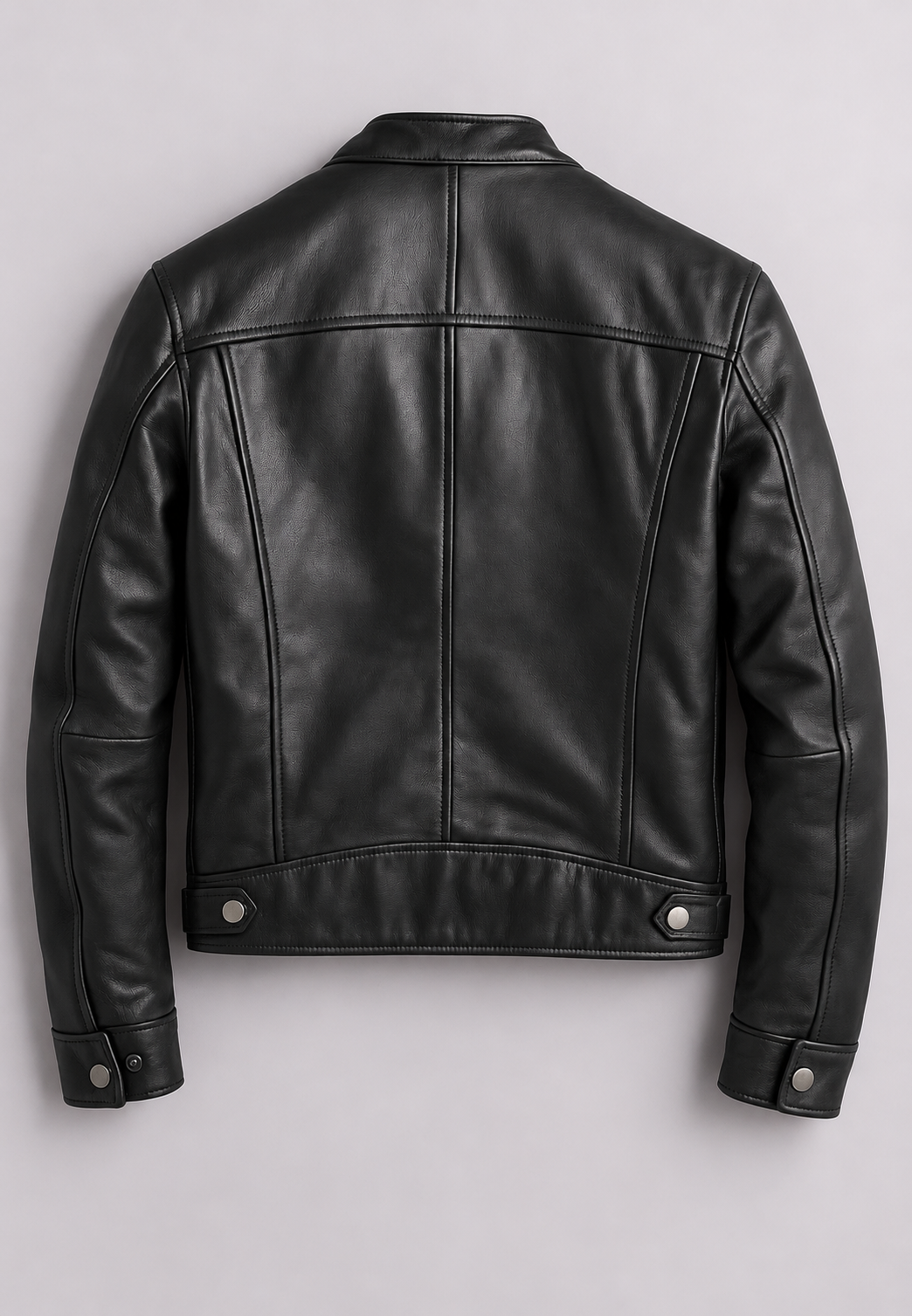 Cazadora biker hombre efecto piel cuello mao cuatro bolsillos cremallera corta - Kaelor
