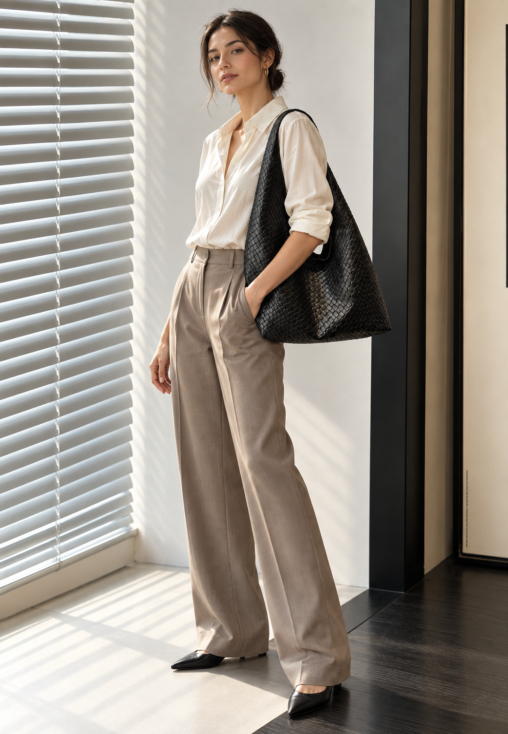 Bolso hombro mujer efecto piel trenzado hobo cremallera manos libres - Apolline