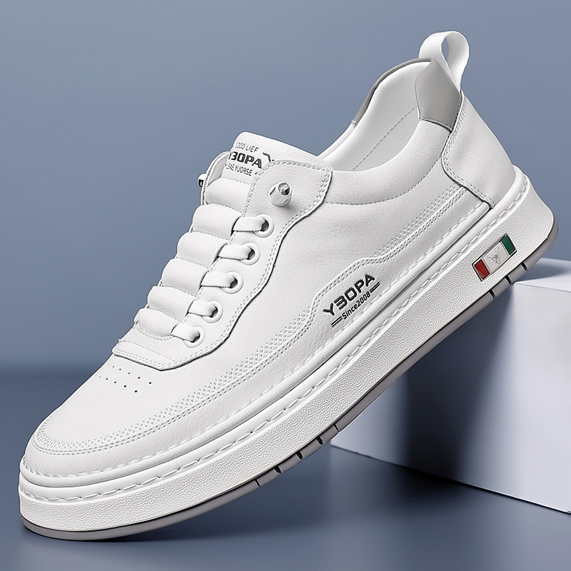 Zapatos tipo piel con suela gruesa y base cosida para hombre - Lucetti