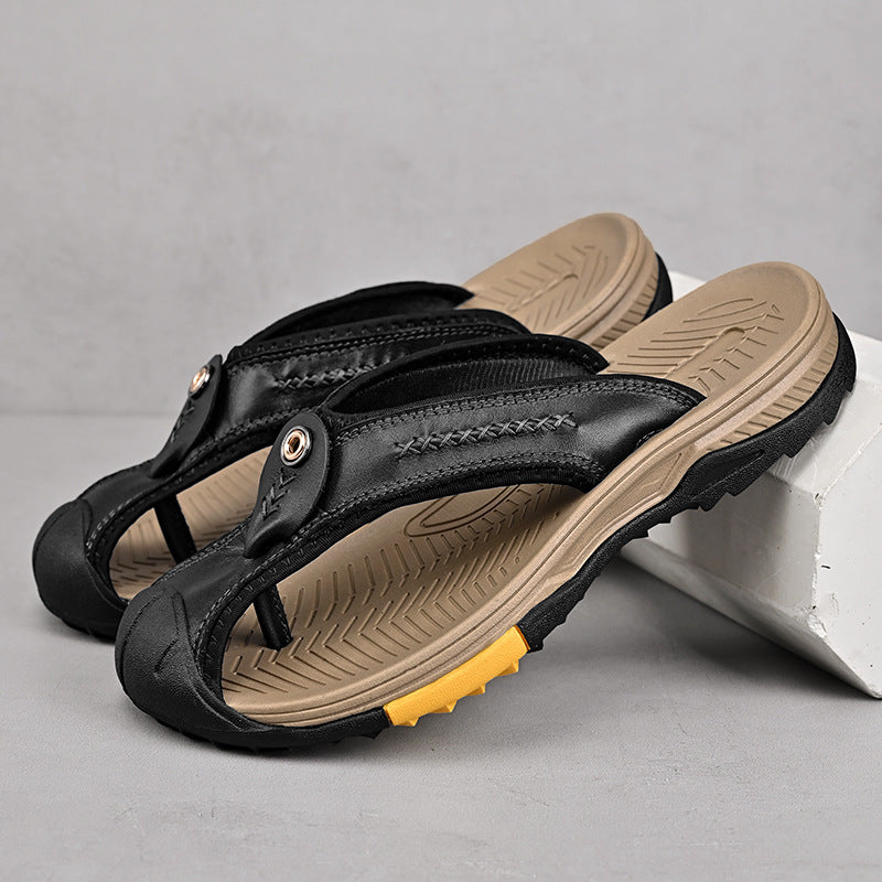 Sandalias tipo flip flop para hombre con suela de tracción reforzada - Zorven