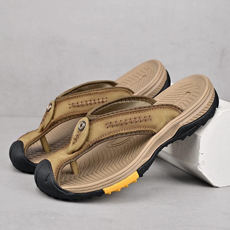 Sandalias tipo flip flop para hombre con suela de tracción reforzada - Zorven