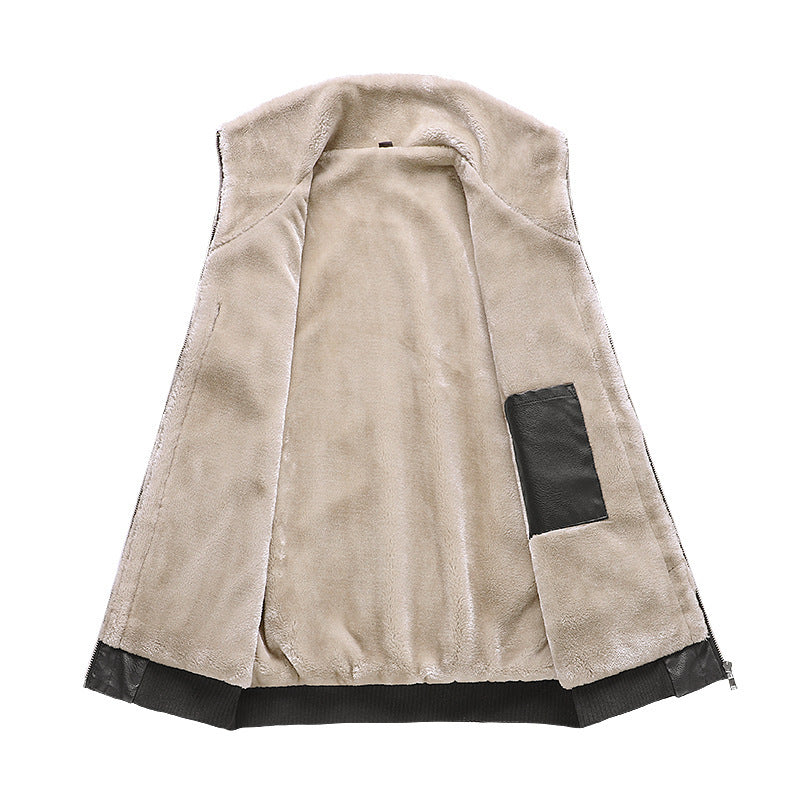 Chaqueta efecto cuero para hombre con forro interior - Rethan