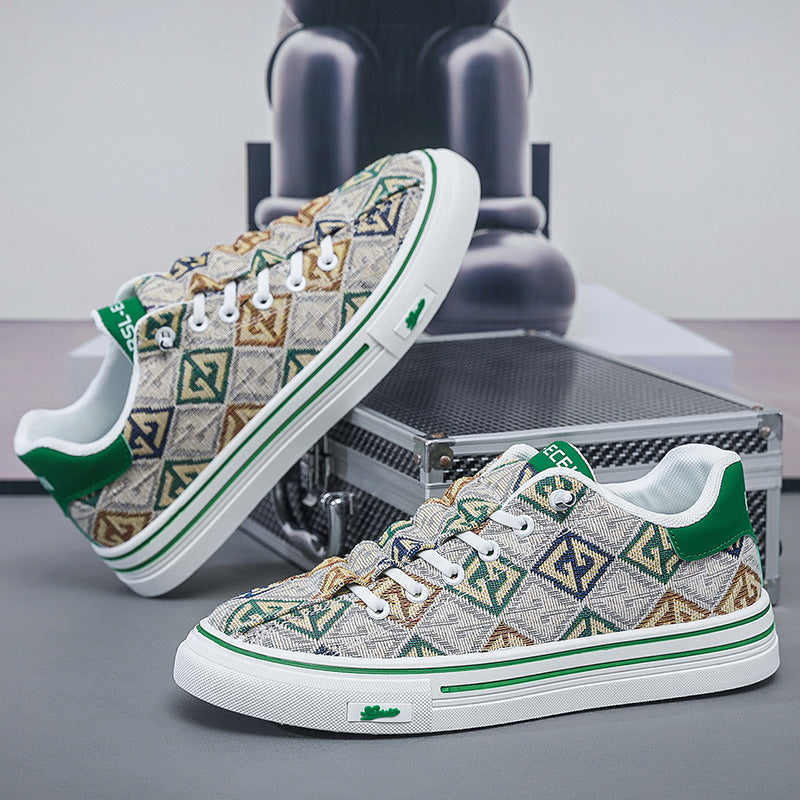 Zapatillas para hombre de corte bajo en tejido estampado - Virel