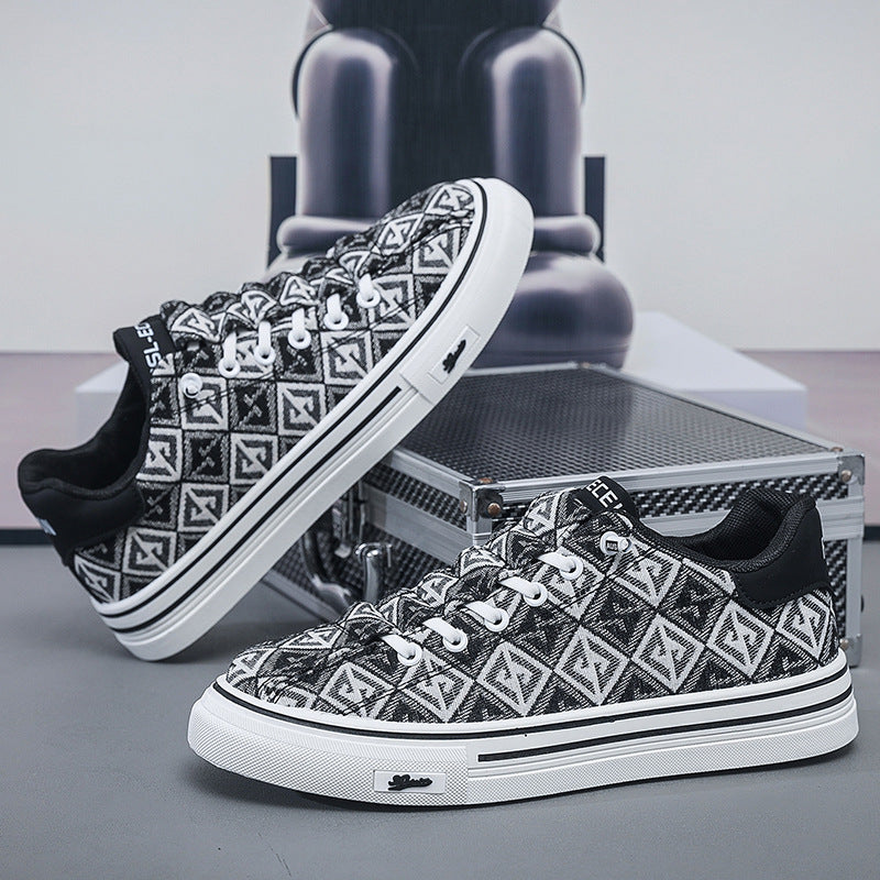 Zapatillas para hombre de corte bajo en tejido estampado - Virel