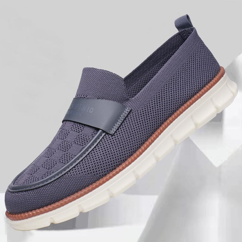 Mocasín para hombre tejido sin agujetas con suela segmentada - Bruno