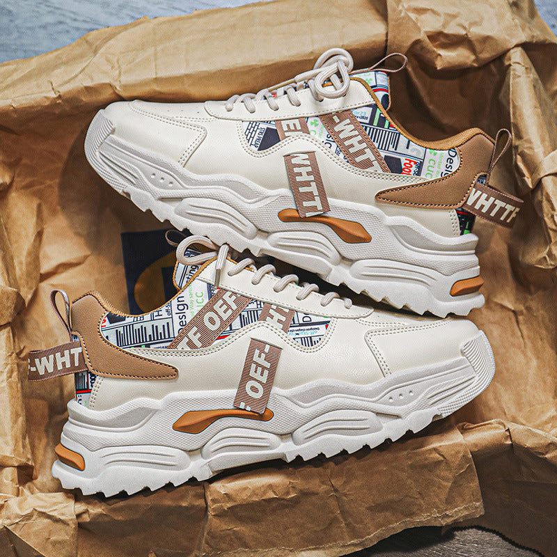 Zapatillas para hombre de suela gruesa con paneles gráficos - Draven