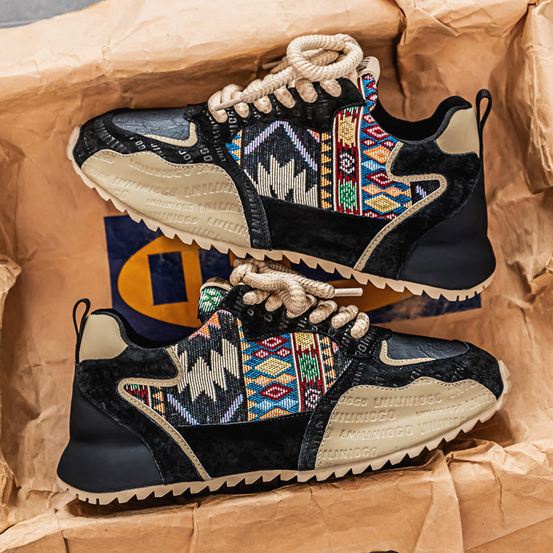 Zapatillas urbanas de hombre suela gruesa diseño textil - Aleron