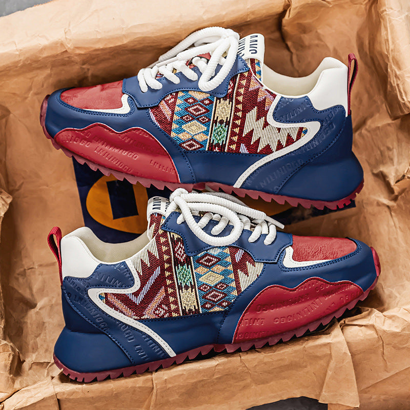 Zapatillas urbanas de hombre suela gruesa diseño textil - Aleron