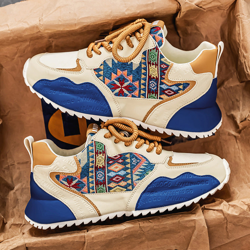 Zapatillas urbanas de hombre suela gruesa diseño textil - Aleron