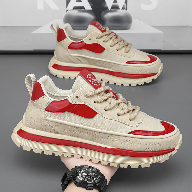 Zapatillas para hombre con suela alta y acabado liso - Kaldor