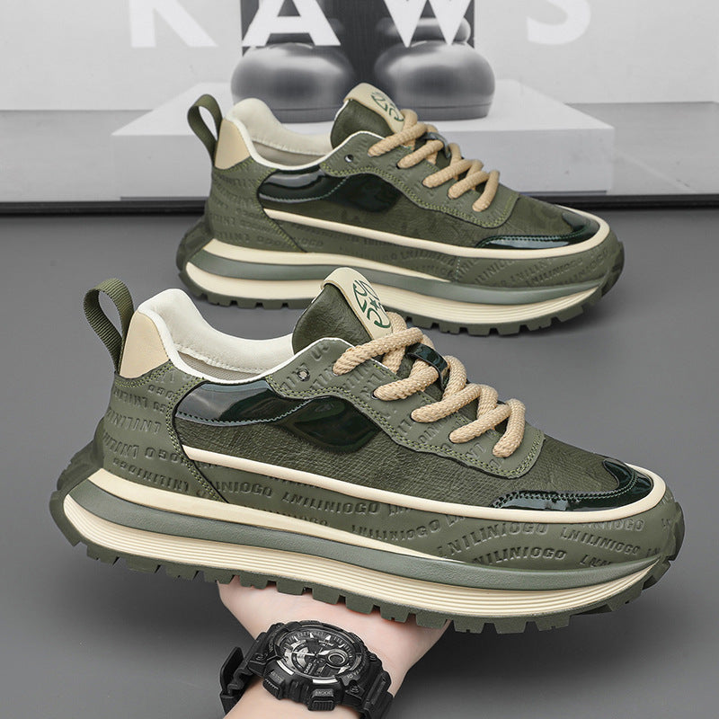 Zapatillas para hombre con suela alta y acabado liso - Kaldor