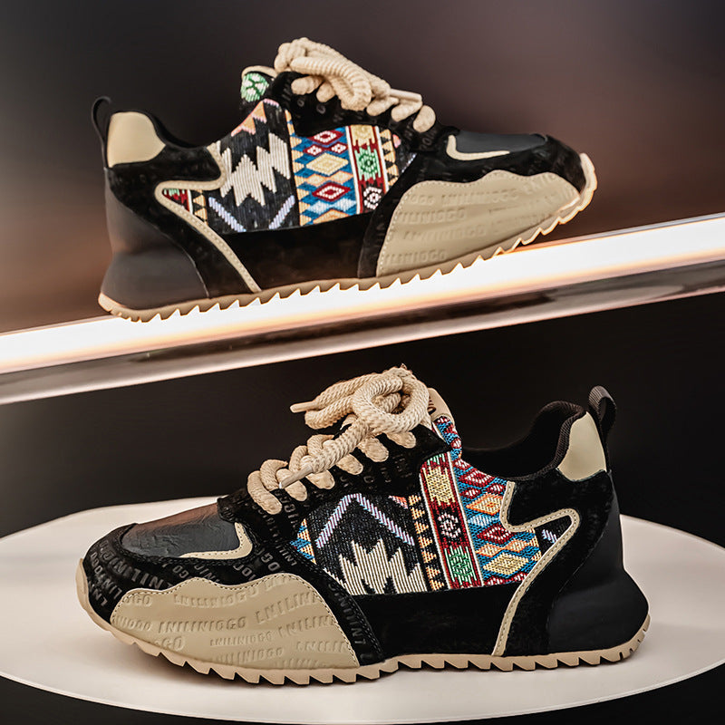 Zapatillas urbanas de hombre suela gruesa diseño textil - Aleron