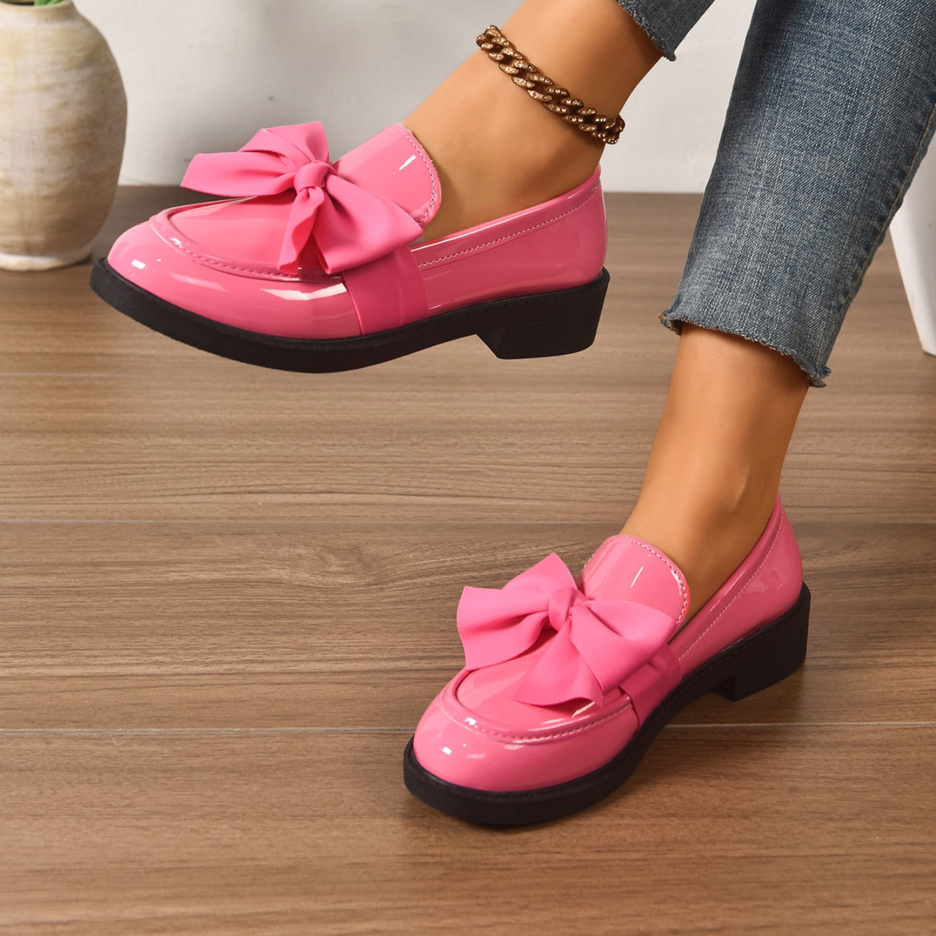 Mocasines casuales con moño frontal para mujer - Camila