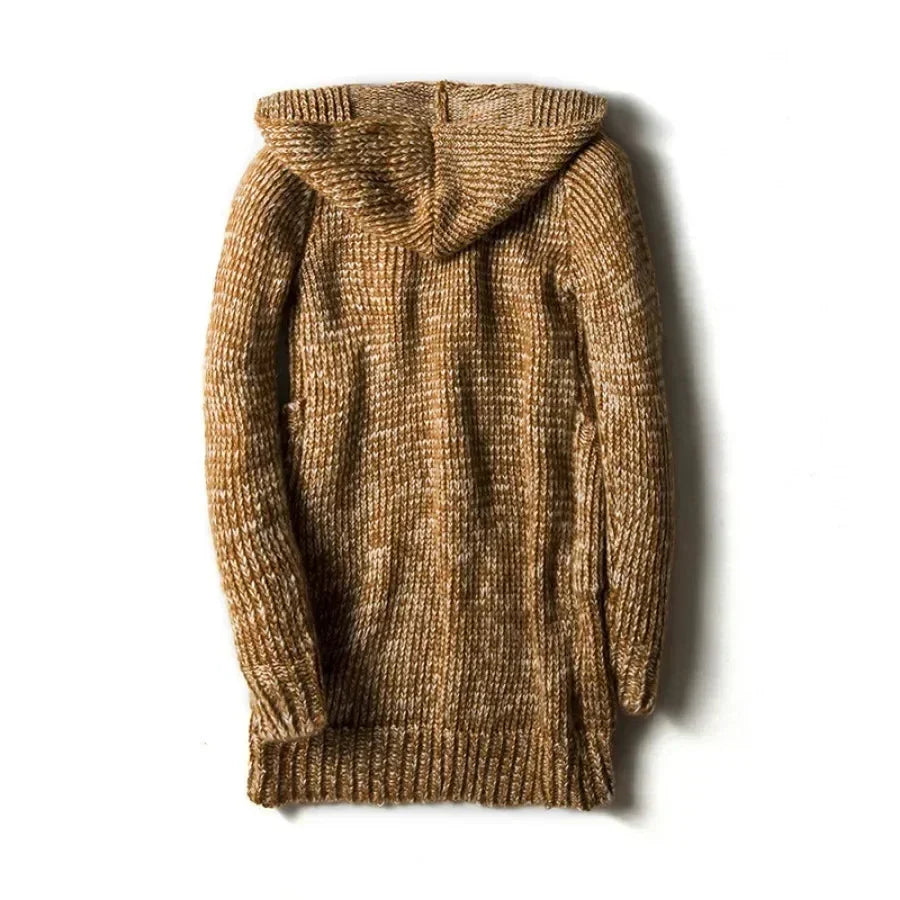 Cardigan de punto tupido con caperuza para hombre - Marlow