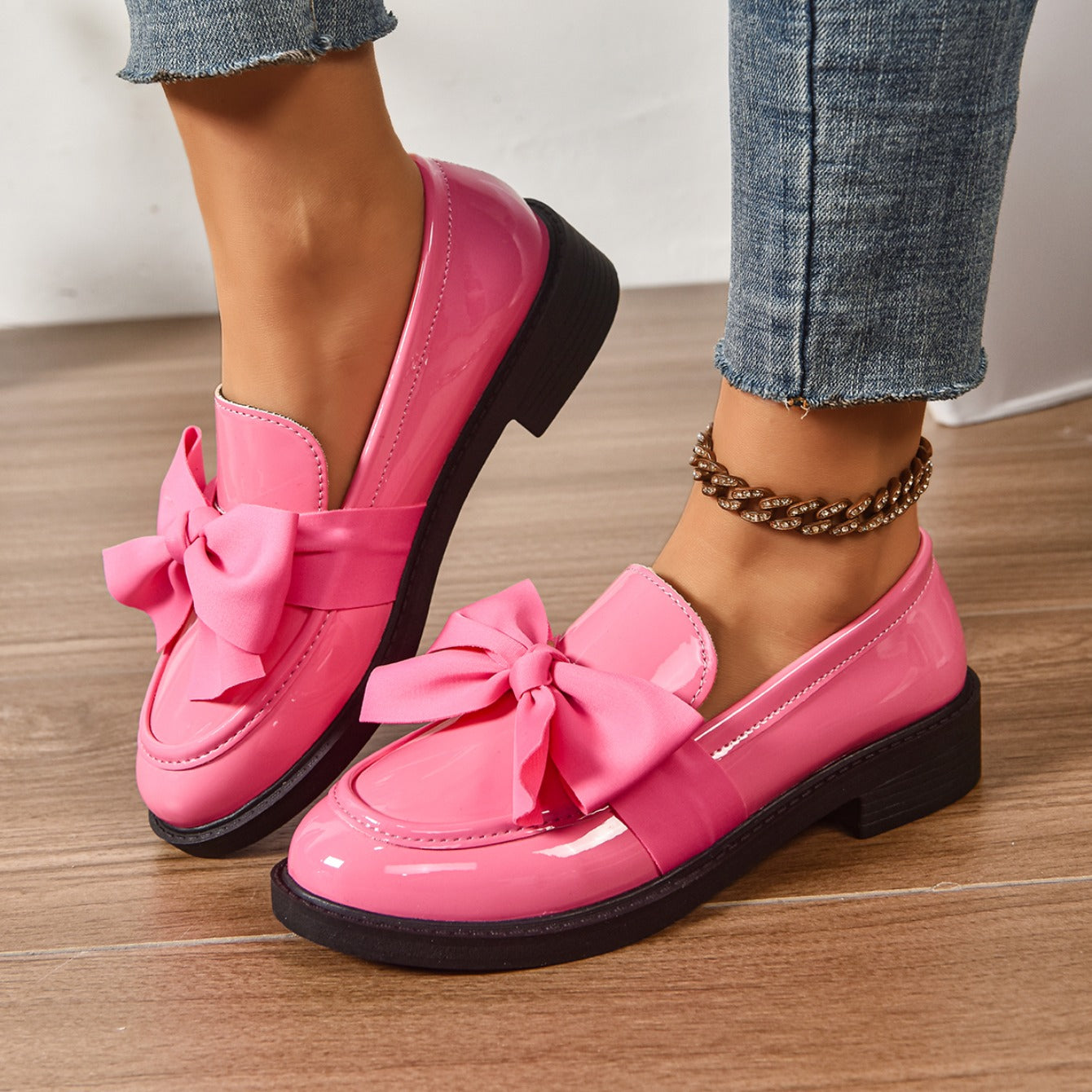 Mocasines casuales con moño frontal para mujer - Camila