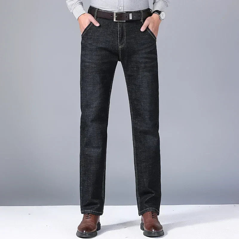 Pantalones vaqueros hombre corte recto denim resistente cómodo día a día para uso diario