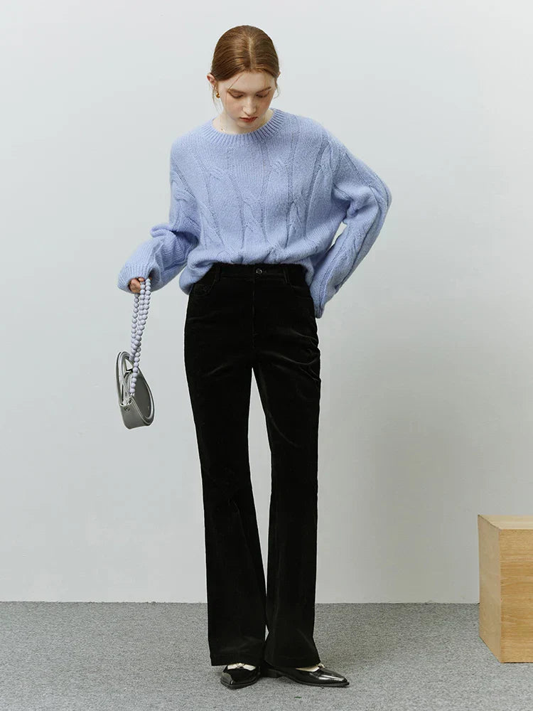 Pantalón de pana recto mujer