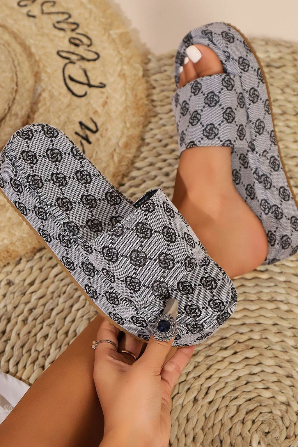 Sandalias de plataforma estampadas para mujer - Valeria