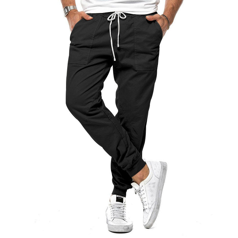Pantalón jogger tapered con cordón y bolsillos para hombre - Falk
