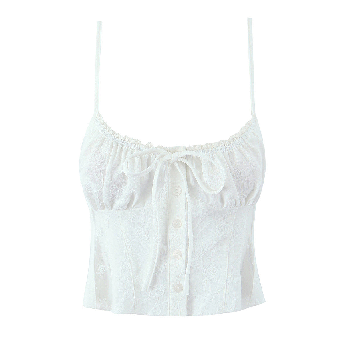 Conjunto de mujer con top de tirantes y falda midi con encaje - Lurea