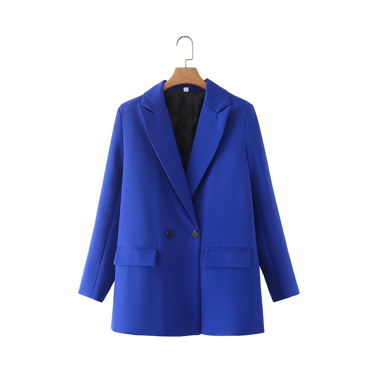 Blazer cruzada mujer corte recto solapas pico manga larga clásica elegante - Greta
