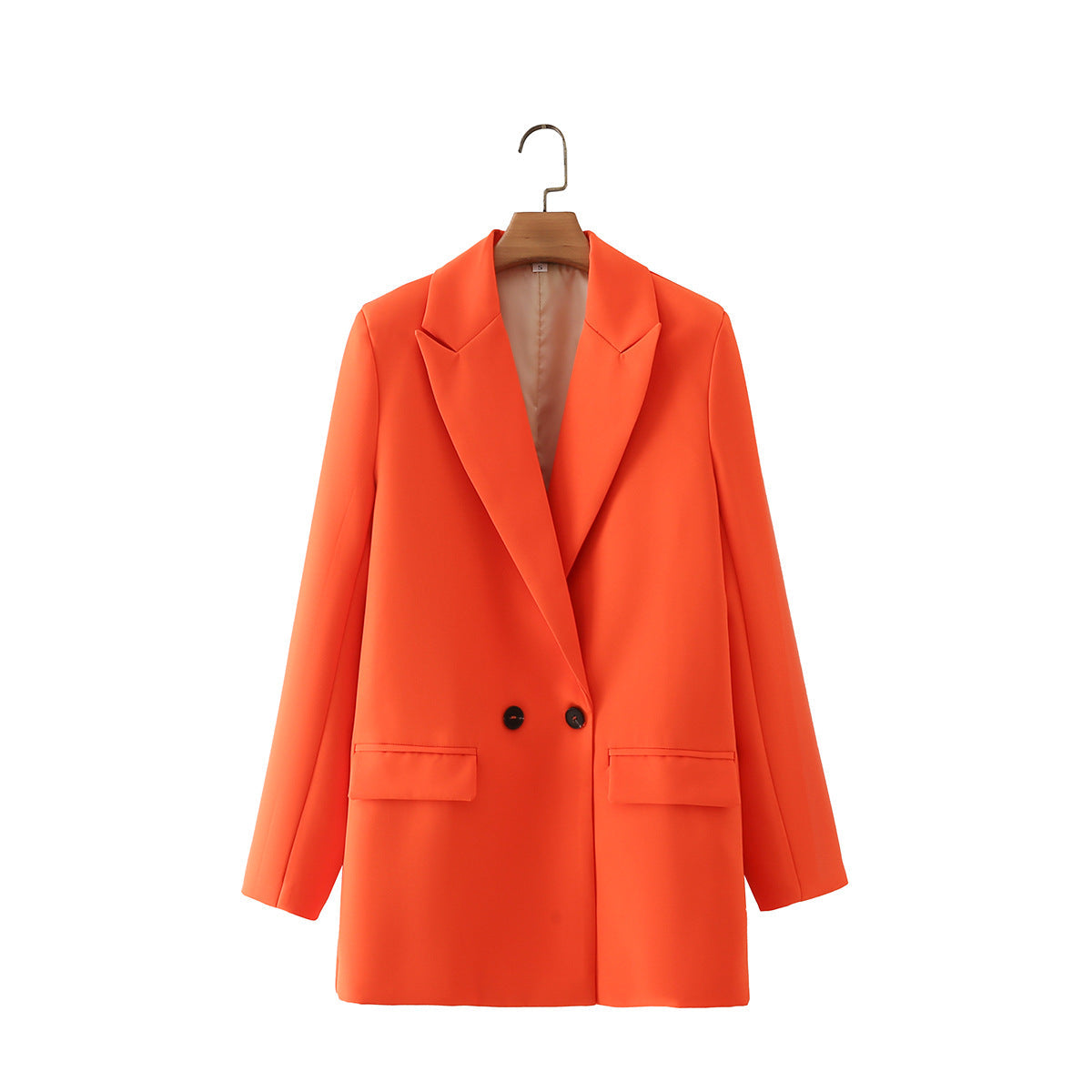 Blazer cruzada mujer corte recto solapas pico manga larga clásica elegante - Greta
