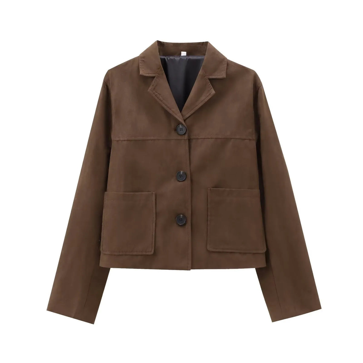 Blazer efecto ante mujer corte recto solapas botones bolsillos casual elegante - Sarah